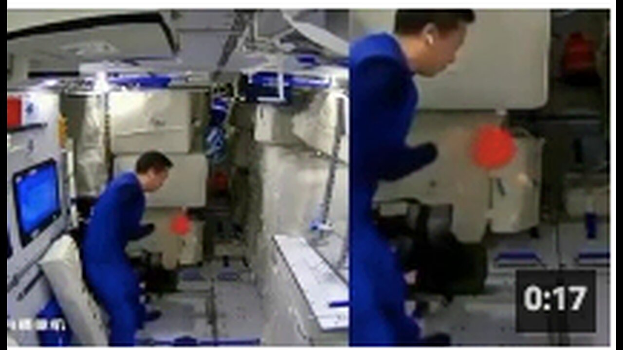 Chinese Astro-not caught playing ping pong in the zero gravity of space...ooops!