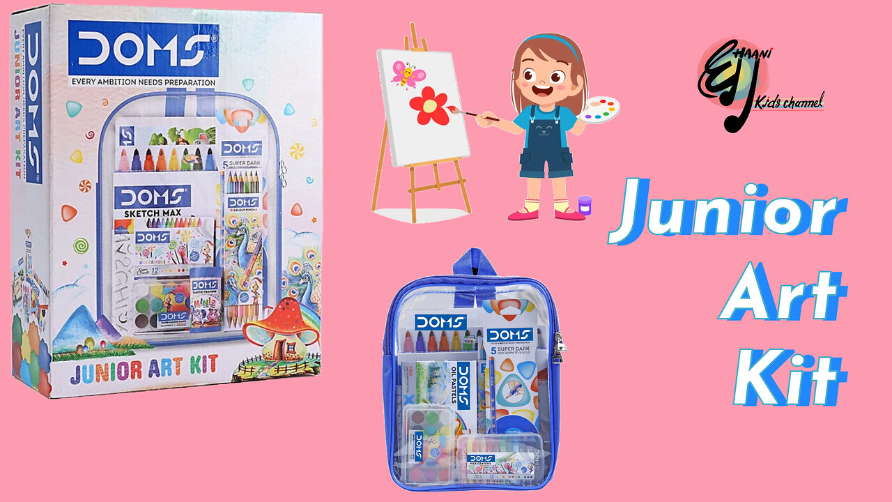 Junior Art Kit | Let's Draw and Color Various Pictures Together | DOMS