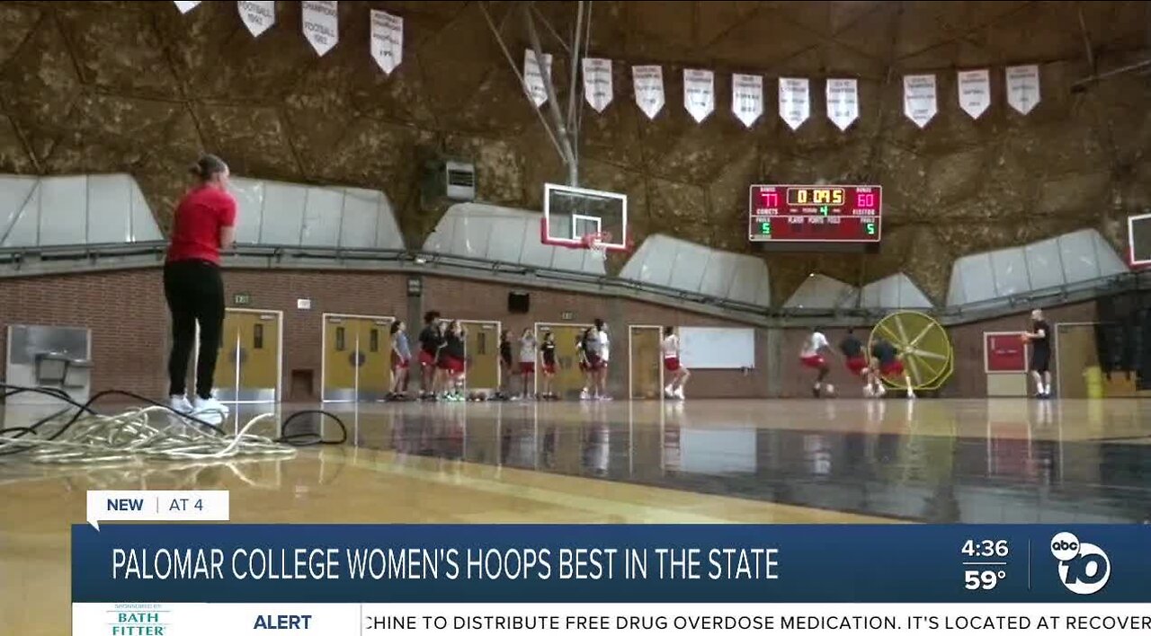 Women's basketball at Palomar College ranked #1 in California