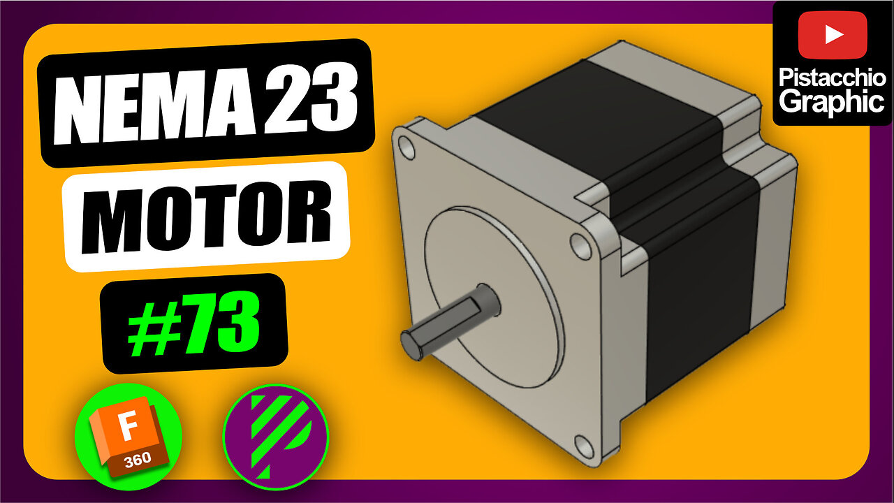 #73 Motor NEMA 23 CNC | Fusion 360 | Pistacchio Graphic