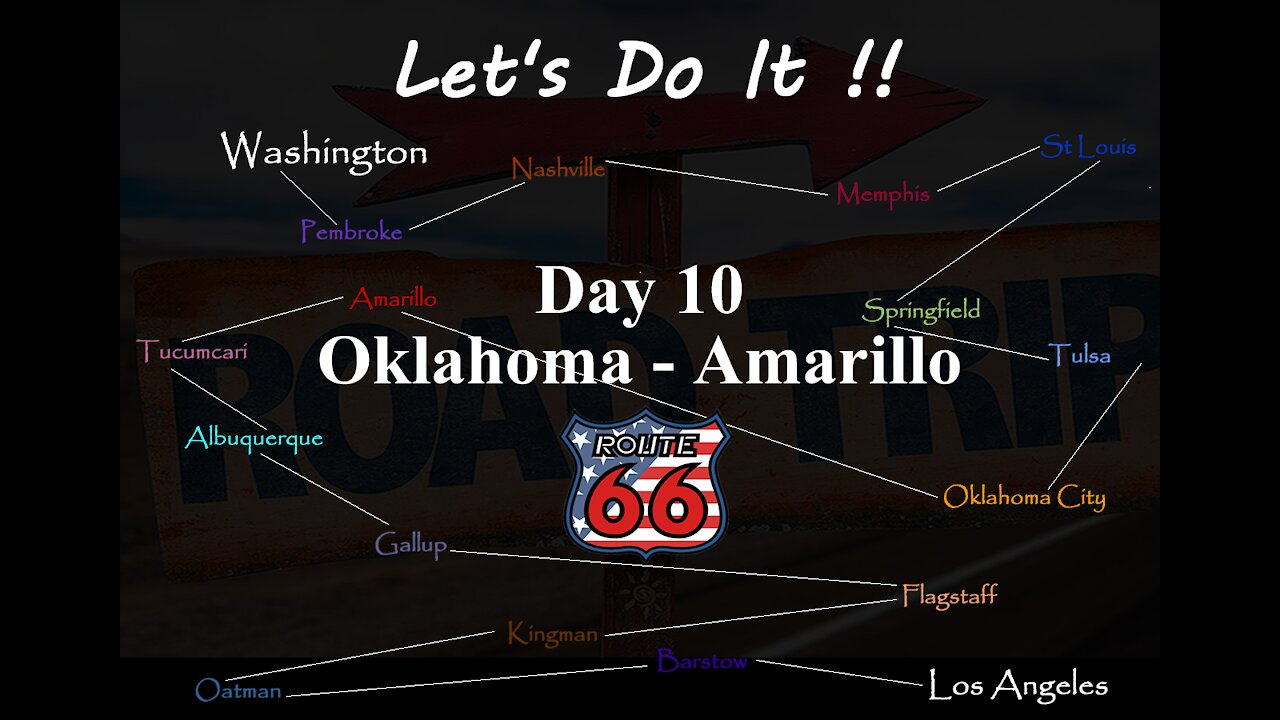 AMERICAN ROAD TRIP, ROUTE 66, Day 10 Oklahoma to Amarillo