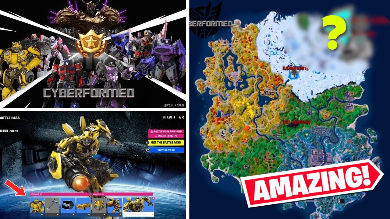 More Transformers Crossover Cosmetics, Skins & Map! - Amazing Fortnite Concepts You Need to See!