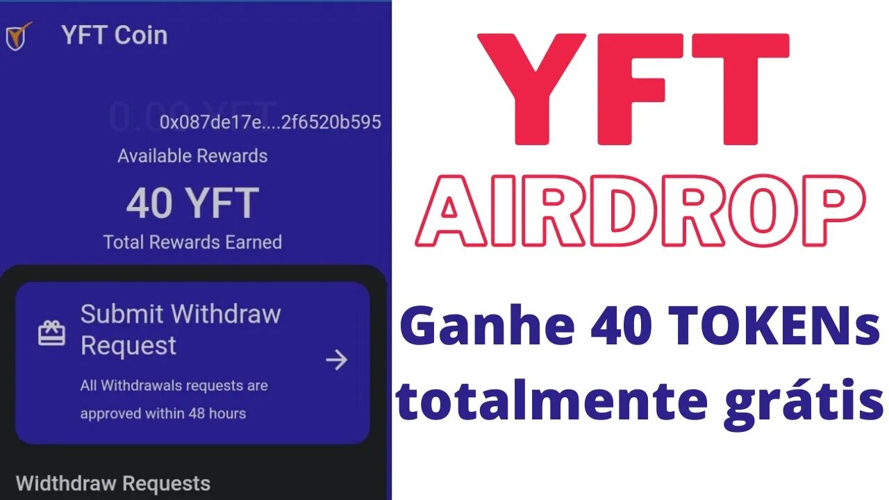 AirDrop Ganhe 40 tokens YFT grátis diretamente na carteita Trust Wallet, corre e garanta já o seu!!