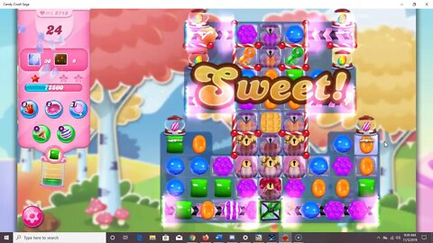 Candy Crush Level 5713 Talkthrough, 28 Moves 0 Boosters