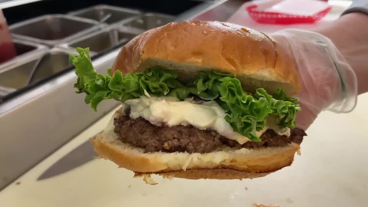 Take a bite out of an olive burger