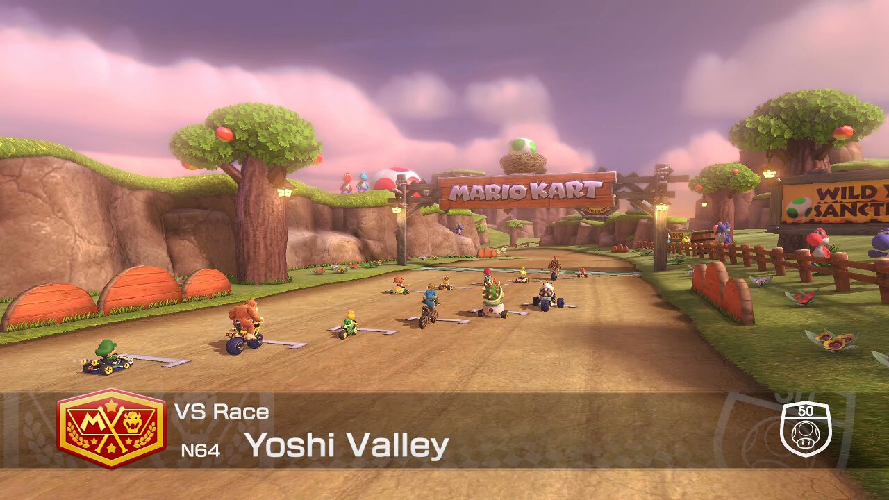 Mario Kart 8 Deluxe - 50cc (Hard CPU) - (N64) Yoshi Valley