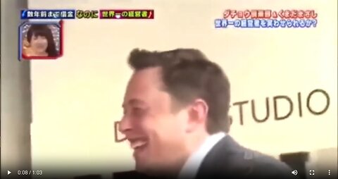 Elon Musk in a Japanese game show in 2014