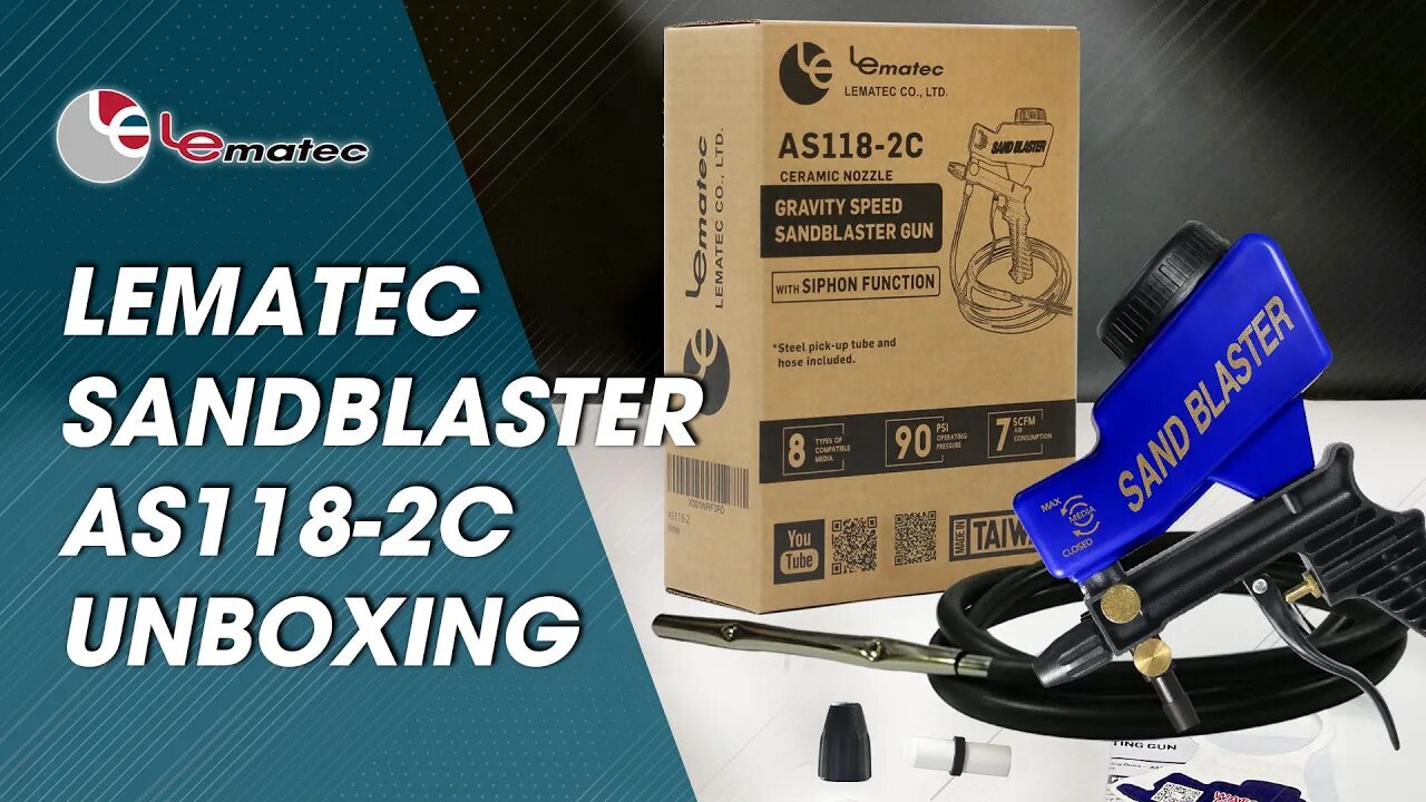 WATCH: unboxing the Lematec Sandblasting Gun Kit- AS118-2C. UNBOXING, REVIEW, & DEMO!