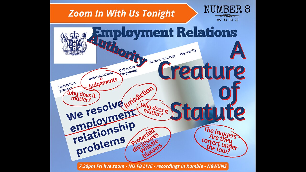 Ep 116 N8 19th Apr 2024 ERA A Creature of Statute - Inherent Jurisdiction - Ultra Vires