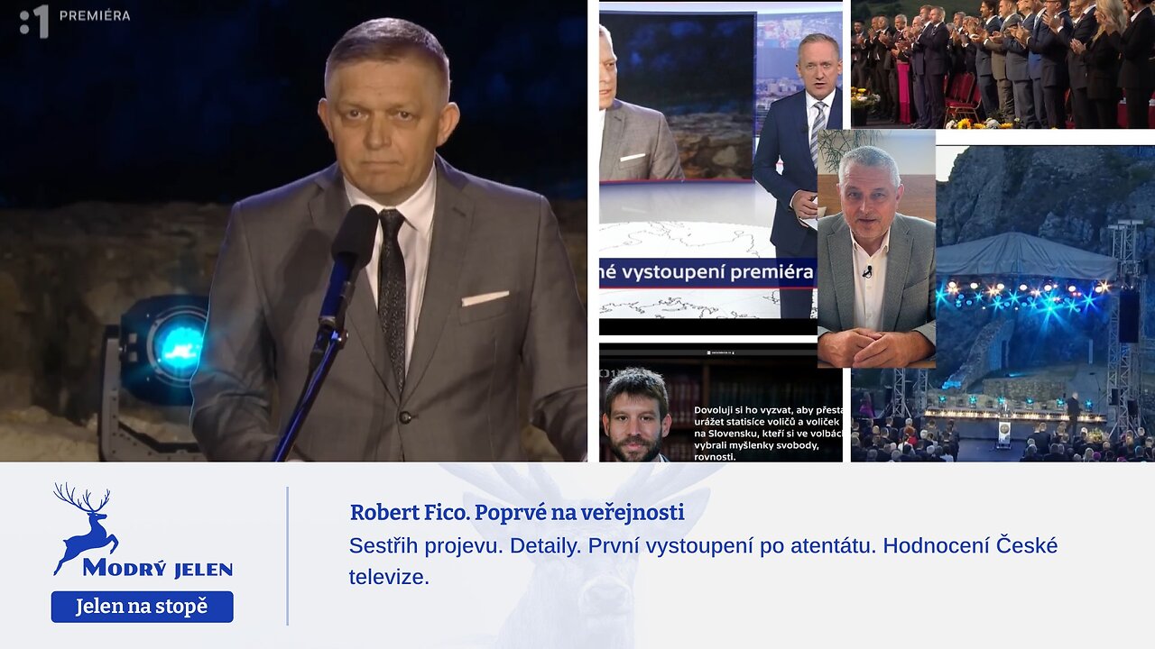 Robert Fico. Poprvé na veřejnosti