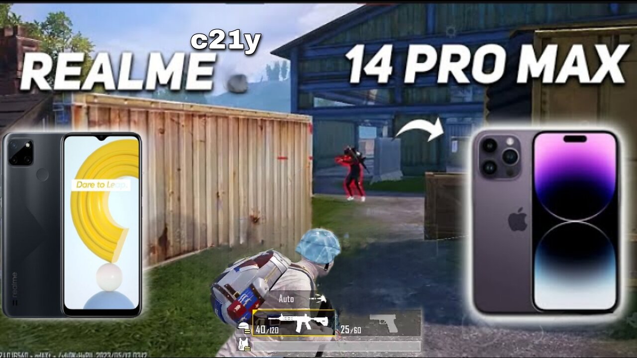 I Phone 14 Pro Max" VS Realme C21-Y" | 1vs1 Tdm || PUBG Mobile | YouTubeTAHA