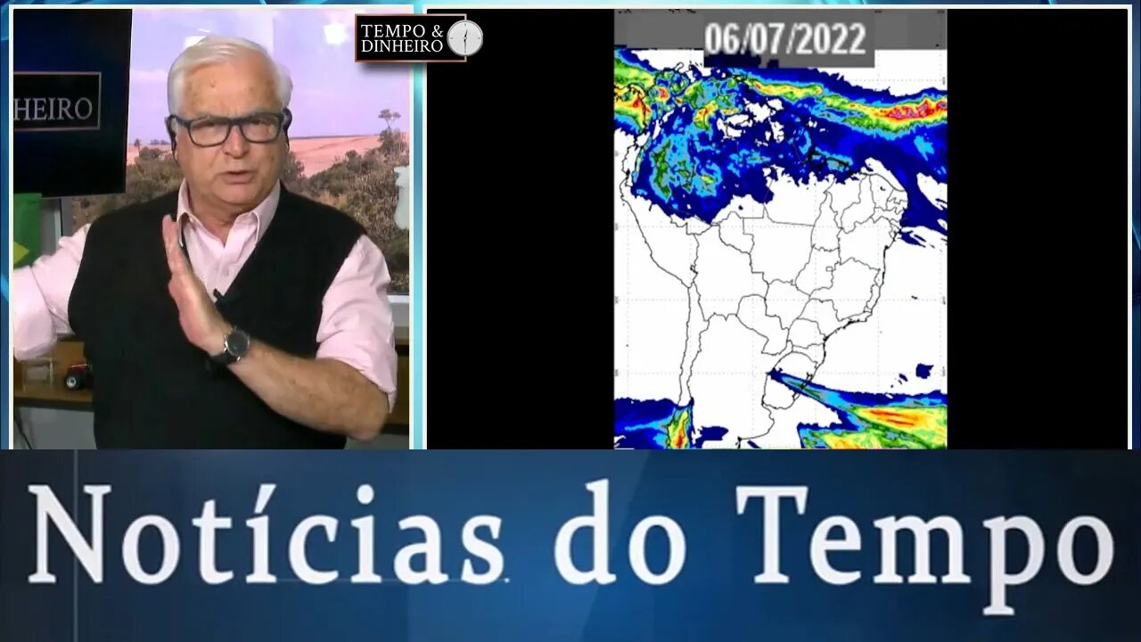 Previsão do tempo com chuva forte no Norte ,litoral do Nordeste e seco na maior parte do País