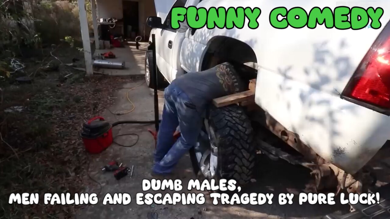 Dumb males, Men failing and escaping tragedy by pure luck - Funny Comedy - Laughing Spree Master