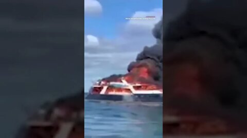 A 72-foot yacht became engulfed in flames in the Piscataqua River. The fire's cause is currently