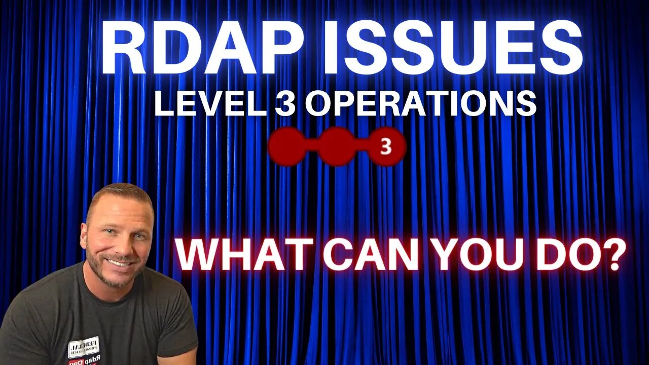 BOP Is Operating At A Level 3. What Does This Mean For RDAP? RDAP Dan