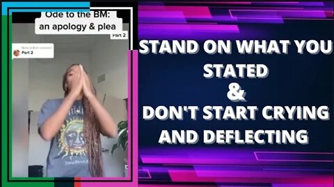 |NEWS| Stop All That Crying & Stand On What You Said/Now It's About Black Women 🤔