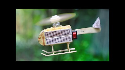 How to Make a Flying Helicopter With Matches and DC Motor