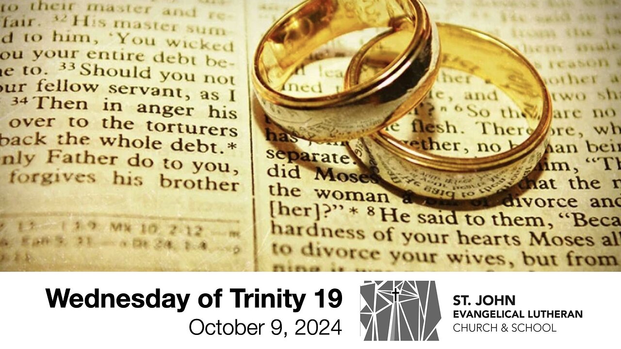 Wednesday of Trinity 19 — October 9, 2024