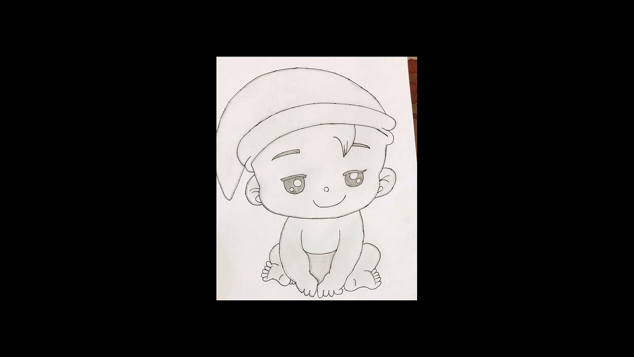 Easy way to draw a baby sketch