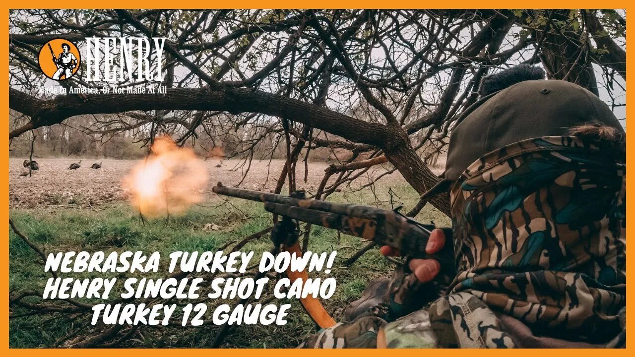 NEBRASKA TURKEY HUNTING! HENRY 12 GAUGE SINGLE SHOT CAMO TURKEY SHOTGUN. #HUNTWITHAHENRY