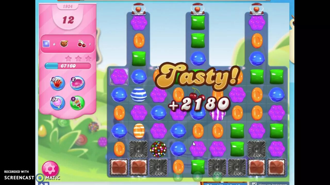 Candy Crush Level 1934 Audio Talkthrough, 1 Star 0 Boosters