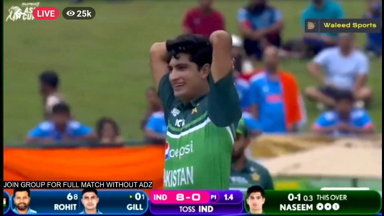 Pakistan vs India Asia Cup 2023 Naseem shah Bowling