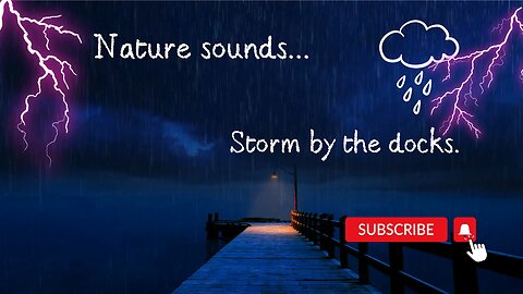 Rain And Thunder at the Sea Sound. Nature sounds for sleeping, relaxing, meditation, study