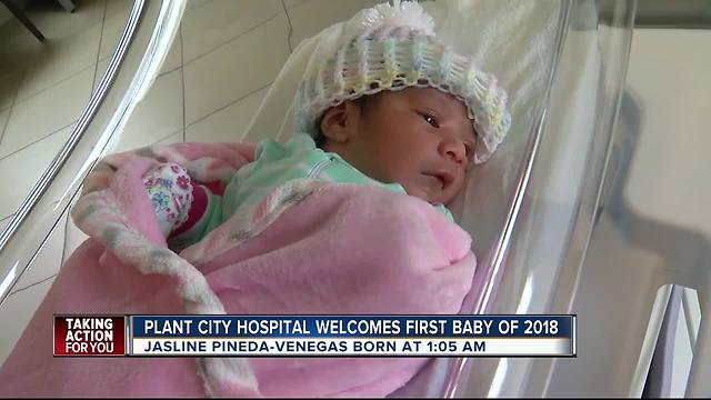 Small hospital in Plant City celebrates big birth; Jasline is 2018’s first baby born in Hillsborough