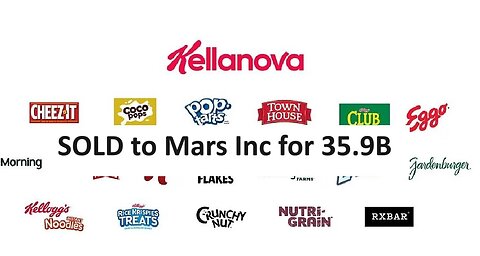 Mars is buy Kellanova (cheez-IT, Eggo, pop tart maker)