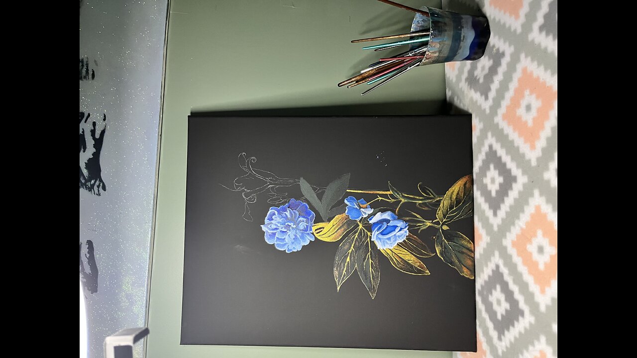 Painting flowers