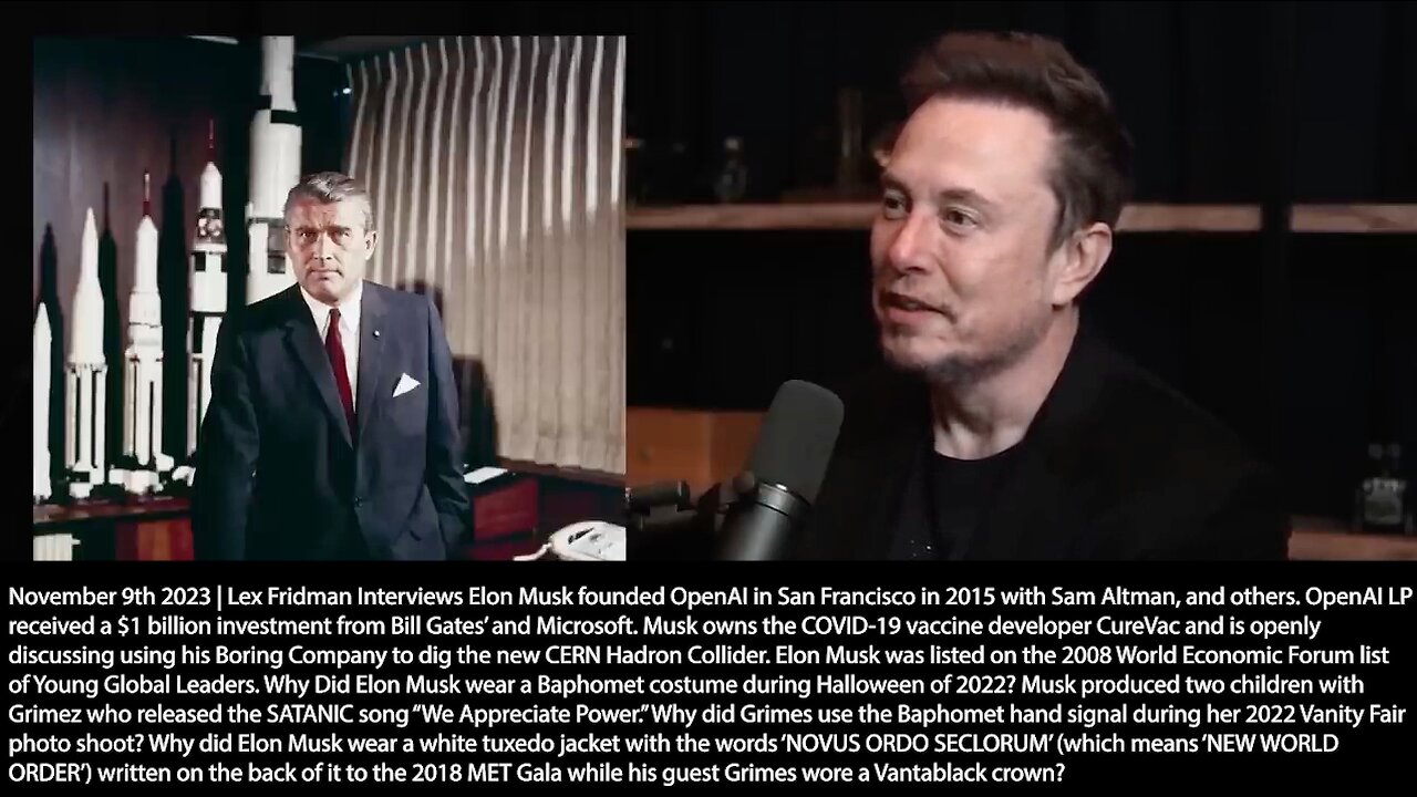 Elon Musk | Wernher von Braun | Wernher von Braun Was a Member of the Nazi Party & Allgemeine SS, Wernher von Braun led NASA'S Creation of the Saturn V Rocket That Took Apollo 11 to the Moon | Wernher von Braun Predicted Elon Would Conquer Mars