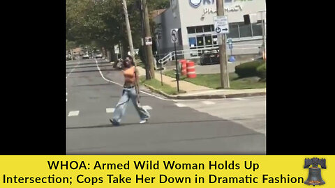 WHOA: Armed Wild Woman Holds Up Intersection; Cops Take Her Down in Dramatic Fashion