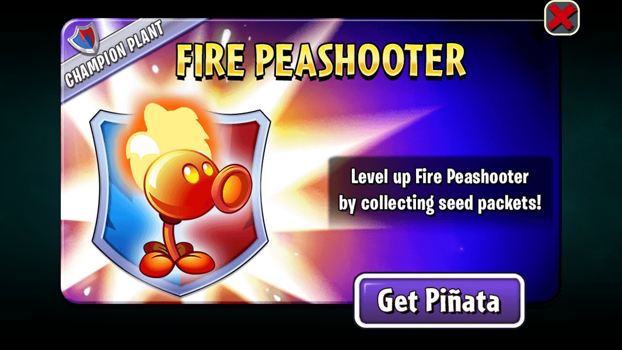 Plants vs Zombies 2 - Epic Quest - Gem Plant Showcase - Fire Peashooter - June 2023