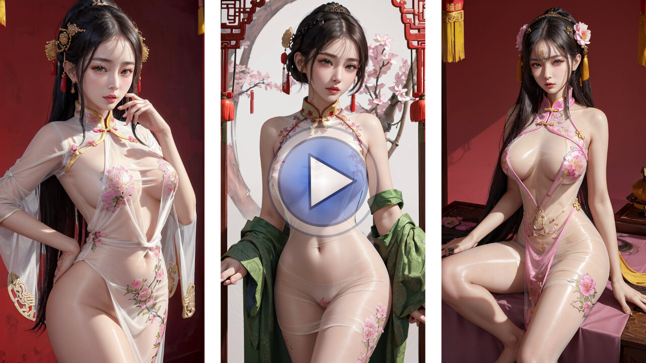 치파오 룩북 Chinese dress 4K AI Lookbook.