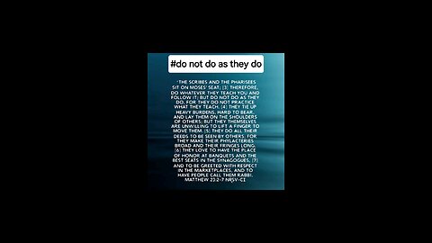 do not do as they do