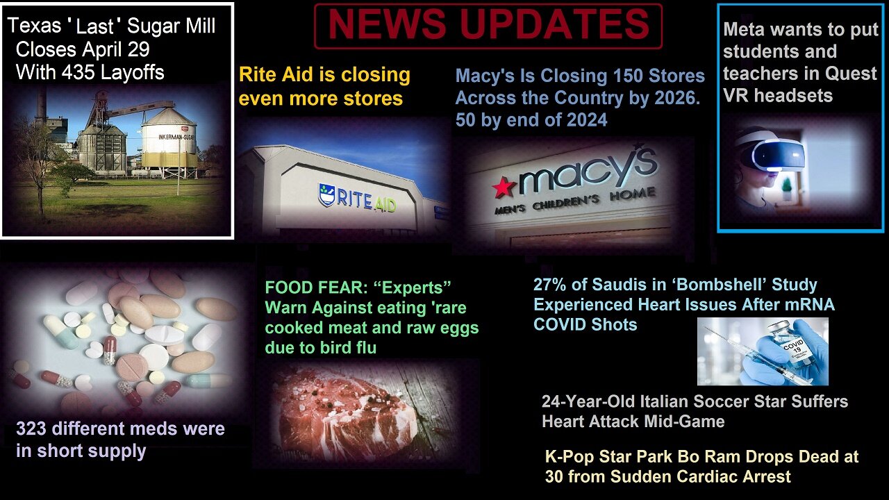 Texas’ 'Last' Sugar Mill Closing, Meta Wants Teachers/Students In VR Headsets, Vax News
