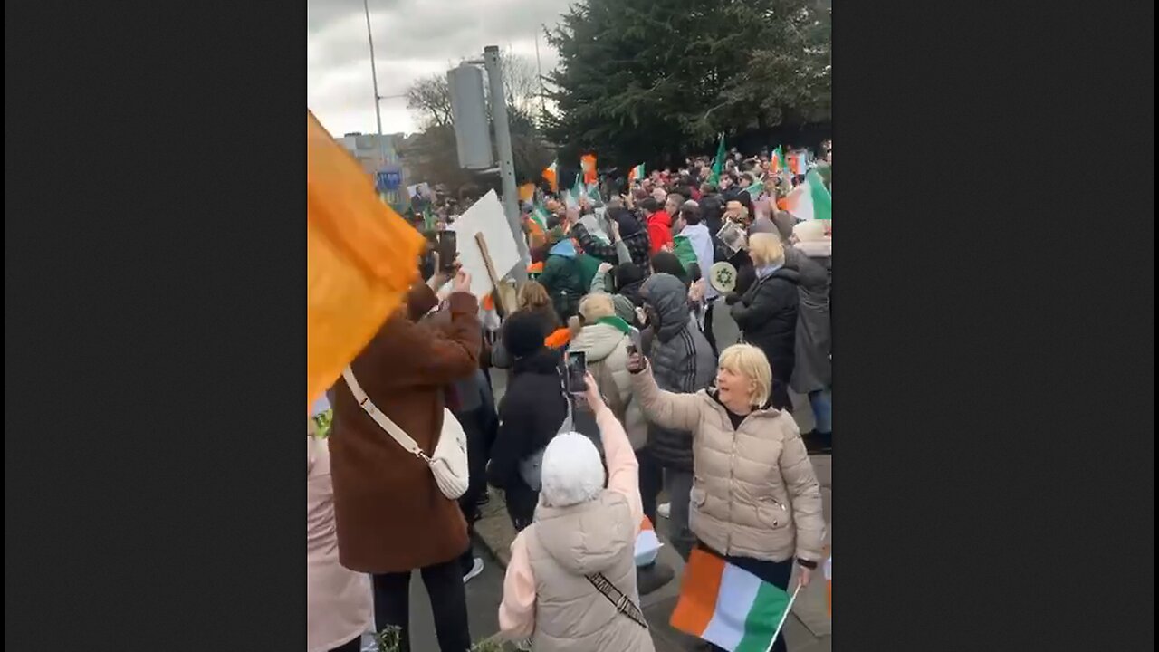 Thousands of Irish patriots march against the sub-human african invasion