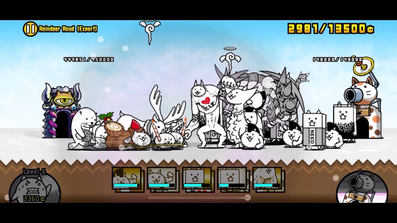 The Battle Cats - Reindeer Fish Awakens - Reindeer Road (Expert)