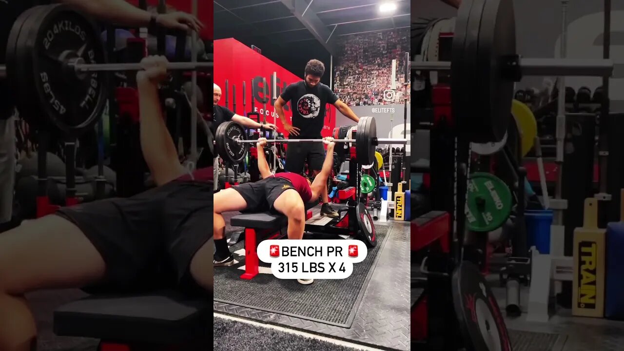 HUGE BENCHPRESS PR | JO ASSEN 🤌🇺🇸 #benchpress #elitefts