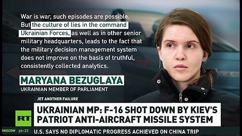 Kiev confirms F-16 crash and pilot death during Russian missile strike