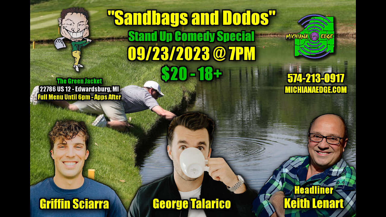 9/23/2023 Stand Up Comedy - 7pm - Edwardsburg, Michigan!