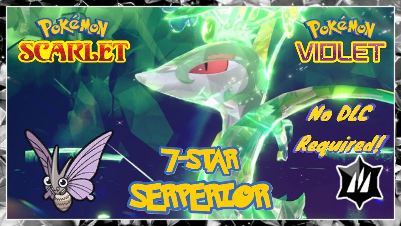Pokémon Scarlet/Violet: 7-Star Serperior Tera Raid EASY SOLO (No DLC)