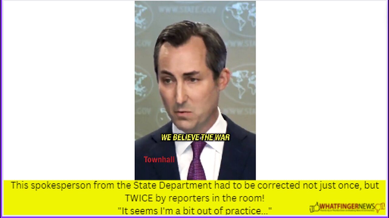 This spokesperson from the State Department had to be corrected not just once