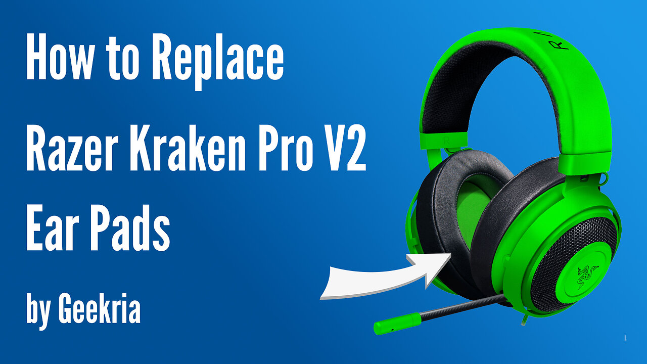 How to Replace Razer Kraken Pro V2 Headphones Ear Pads / Cushions | Geekria