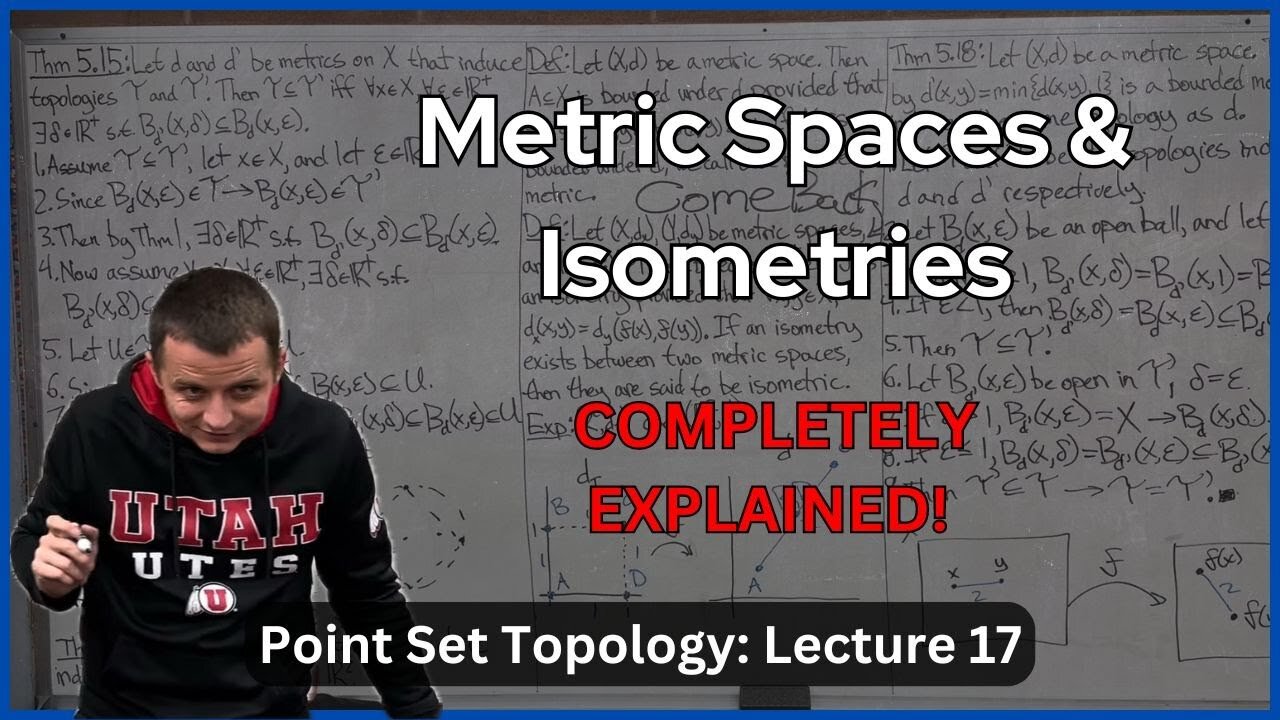 Lecture 17 (Topology) Properties of Metric Spaces and Isometries