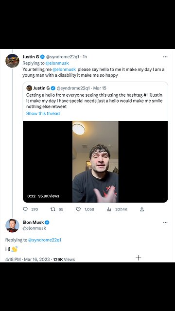 Getting a hello from everyone seeing this using the hashtag #HiJustin it make my day