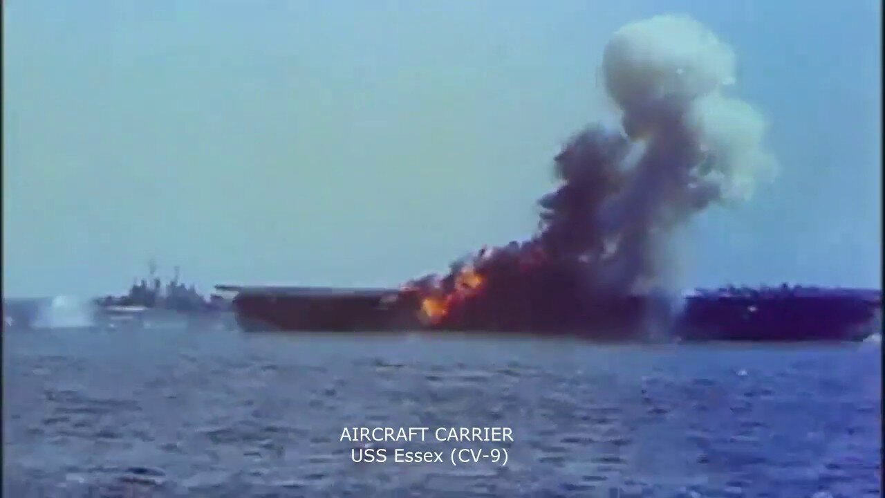 Japan Kamikaze Attack 1944 (color restoration video)