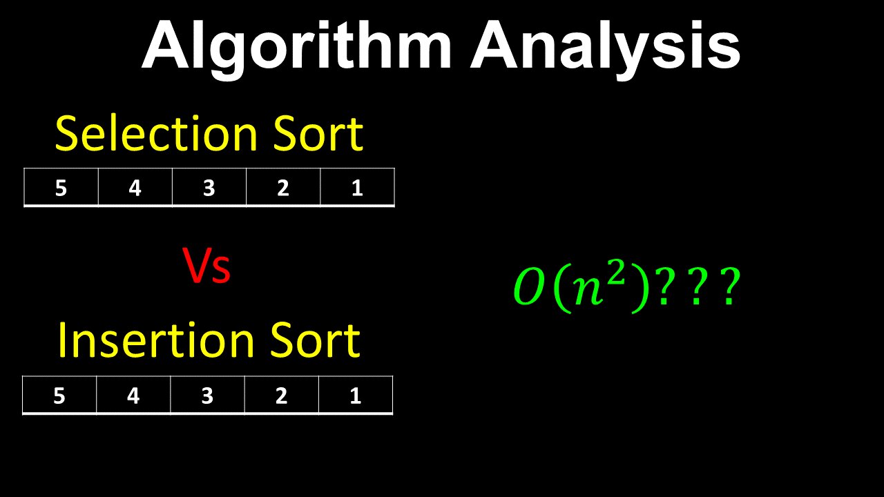 Selection Sort Vs Insertion Sort - Computer Science