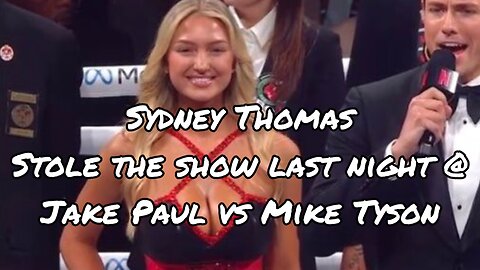 A star is born... Sydney Thomas stole the show at the Tyson vs Paul fight last night