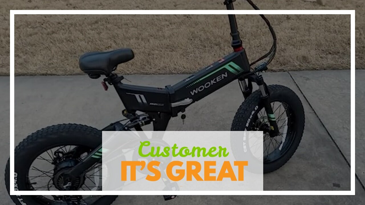 New Review Wooken Electric Bike, 20'' Fat Tire Electric Bike for Adults, 500W Folding Electric...